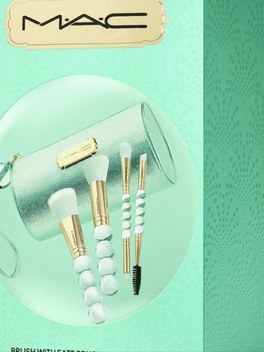 💅MAC Cosmetics Brush With Fate Brush Essentials Kit - Mint Color ✨️NIB✨️